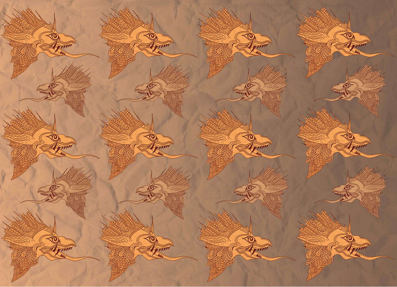 Pattern Art – Garuda Head Print 1