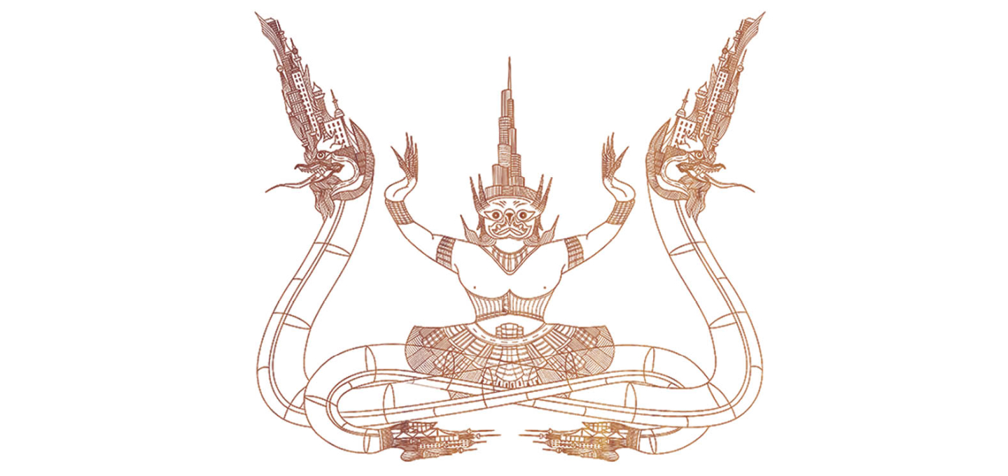 Pattern Art – Naga Garuda