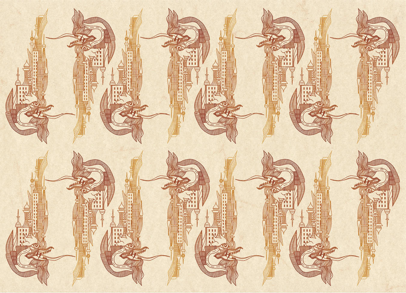 Pattern Art – Naga Head Print 1